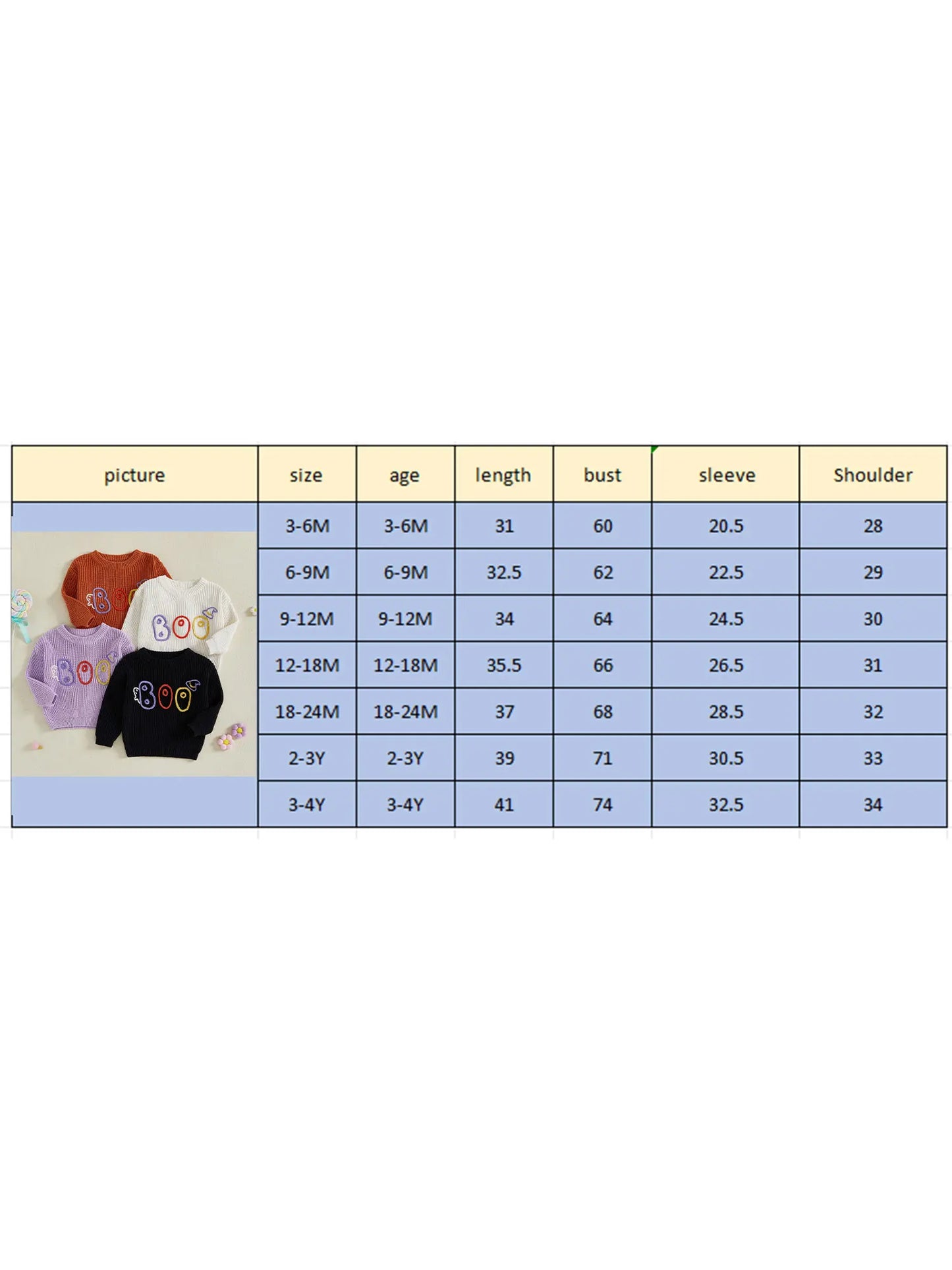 Baby Toddler Girls Boys Sweater Halloween Clothes Letter Boo Ghost Embroidery Long Sleeve Pullover Fall Top