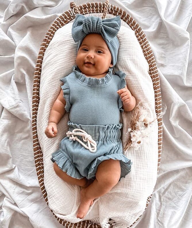 Ruffle Romper Shorts Set