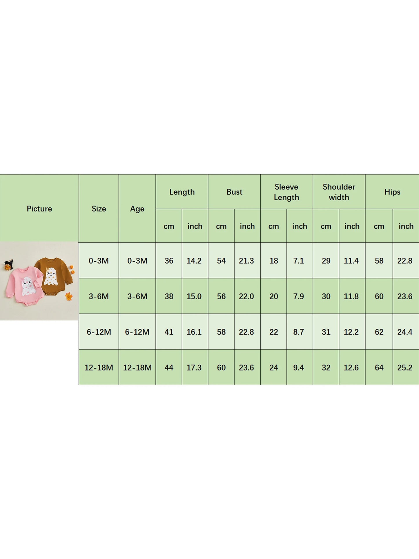 Newborn Baby Girls Halloween Sweatshirt Romper Casual Ghost Print Long Sleeve Jumpsuits Infant Fashion Clothes