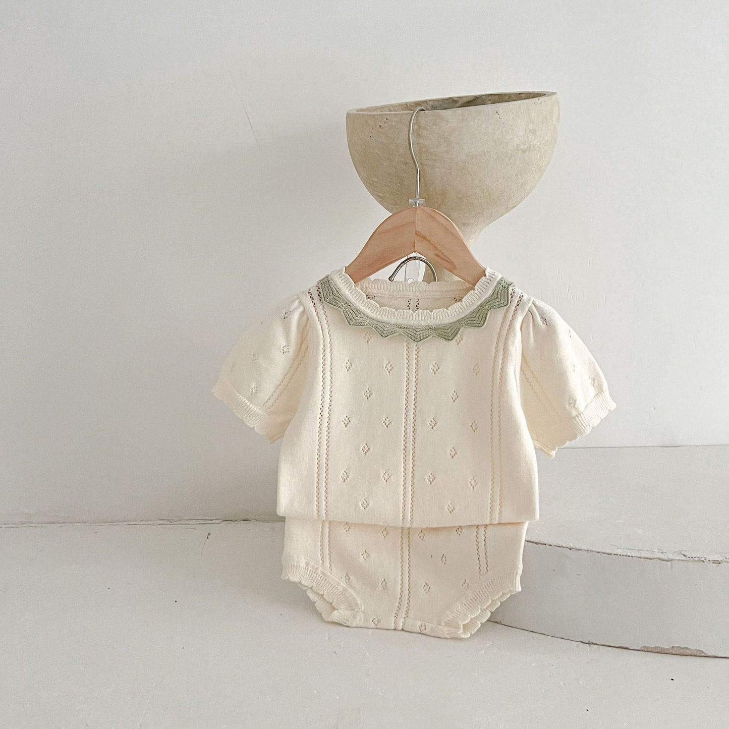 Ruffle Lace Collar Bloomer Set