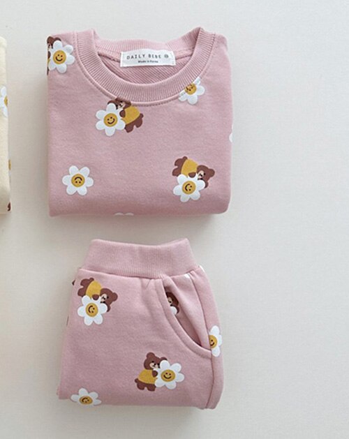 Girls Floral Jogger Set