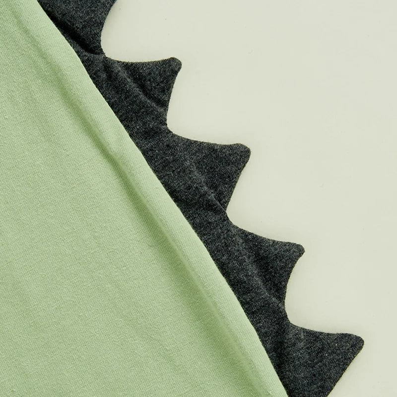 Baby Boy Summer Romper Short Sleeve Round Neck Contrast Color Dinosaur Spikes Jumpsuit Playsuit