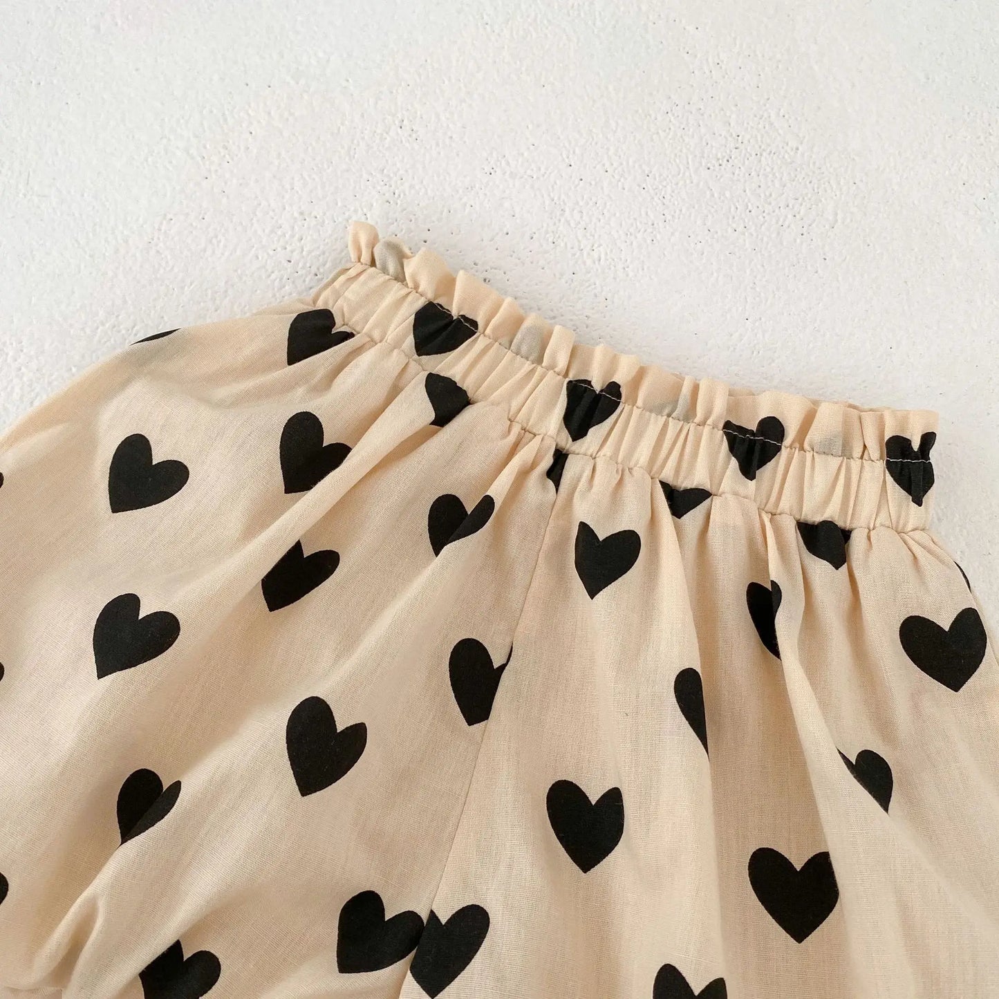 Double Layered Heart Print Tank and Shorts Set