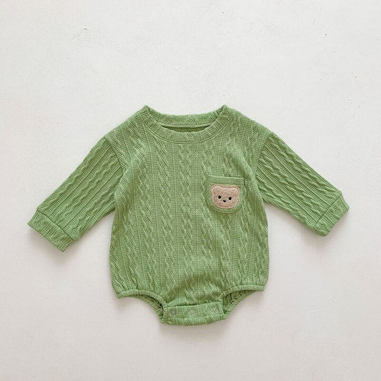 Long Sleeve Boys One Piece Bodysuit Romper