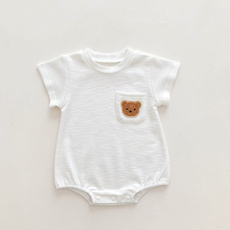 Teddy Bear Pocket bodysuit Romper