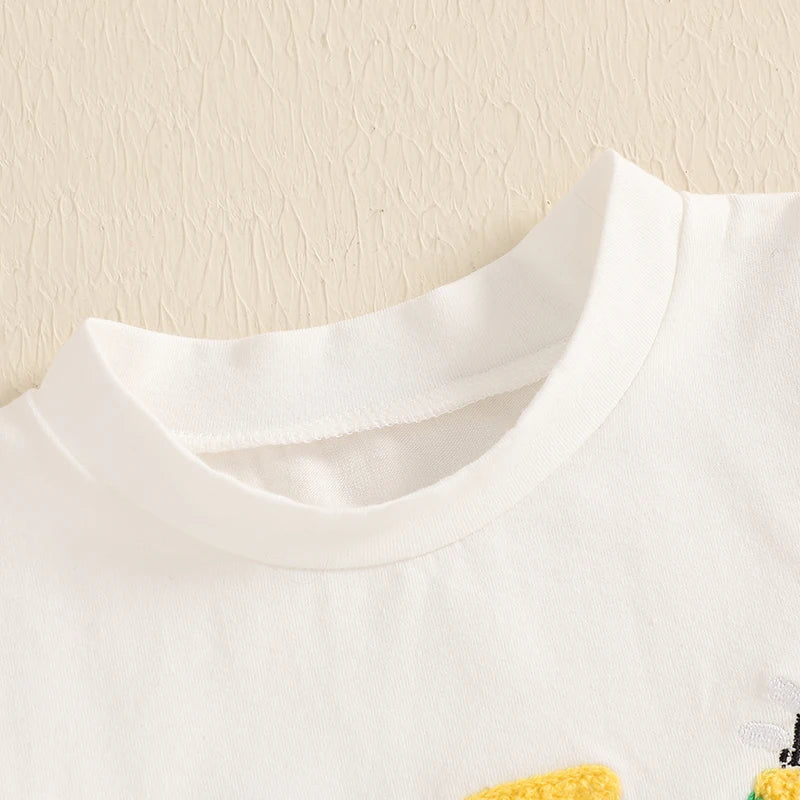 Toddler 2Pcs Baby Boy Summer Outfits Short Sleeve Golf Embroidery T-Shirt + Plaid Shorts Set Clothes