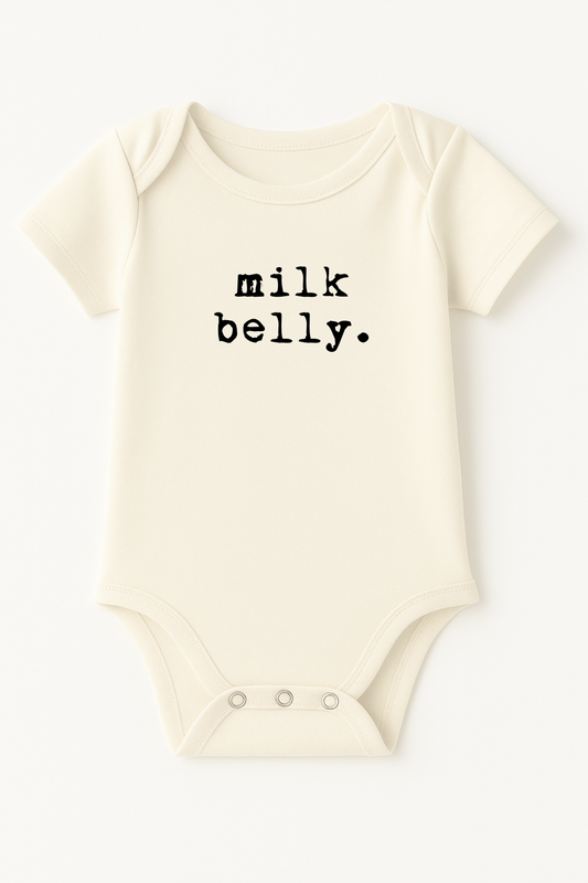 Milk Belly Organic Cotton Baby Bodysuit Short Sleeve