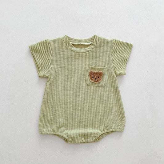 Teddy Bear Pocket bodysuit Romper