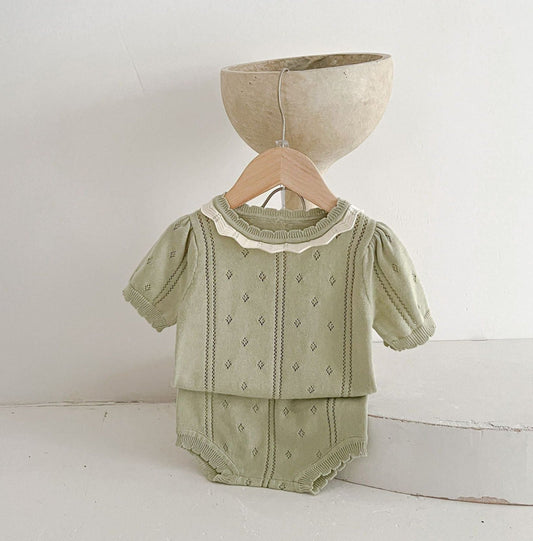 Ruffle Lace Collar Bloomer Set