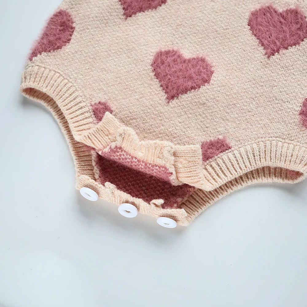 Heart Print 2 Piece Sweater Set