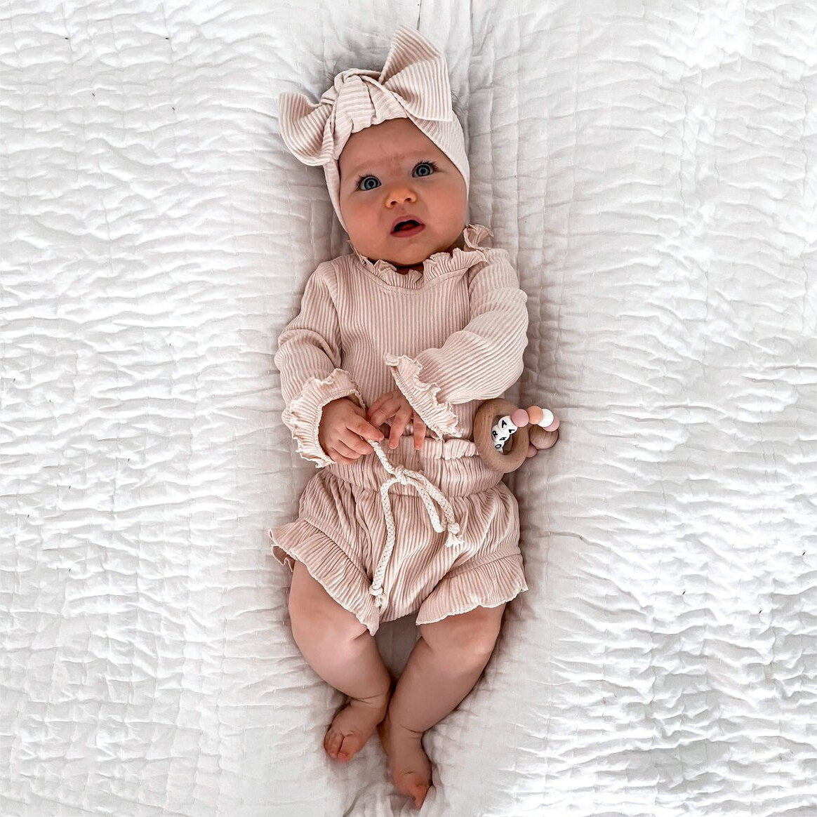 Ruffle Romper Shorts Set