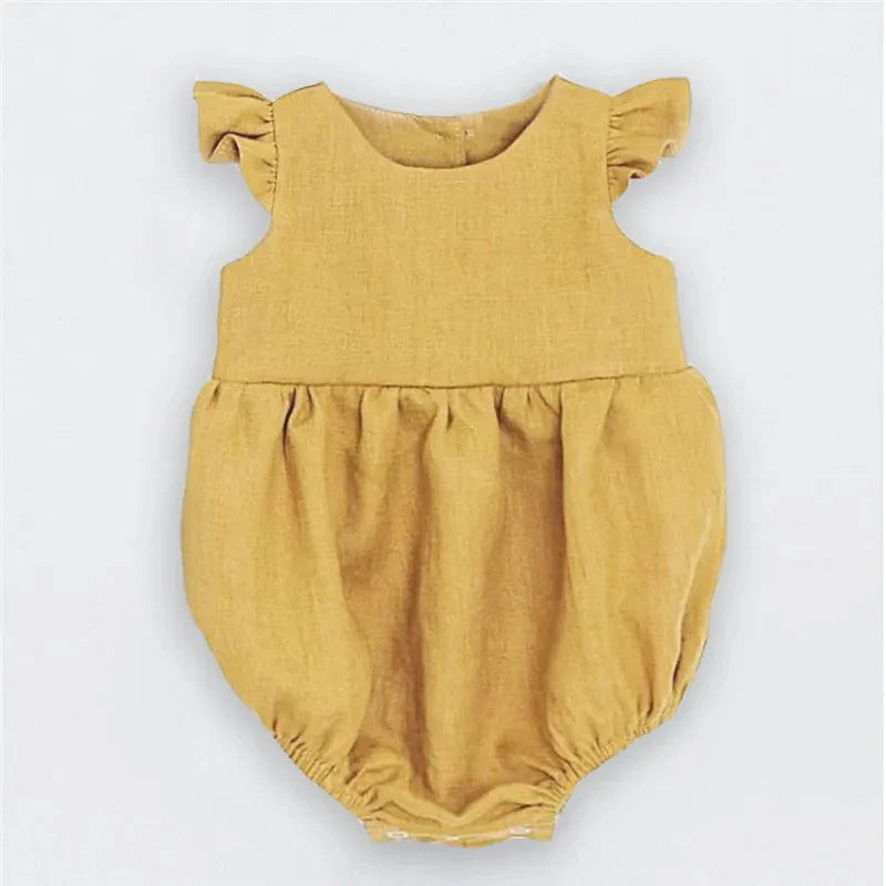 Linen Cotton Sleeveless Romper
