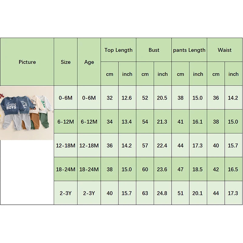 Baby Toddler Boys 2Pcs Sundays Are For the Boys / Team Dino / I'm Just Here For The Snacks / Fall Outfit Letter / Birds Football Print Long Sleeve Top Elastic Waist Pants Set
