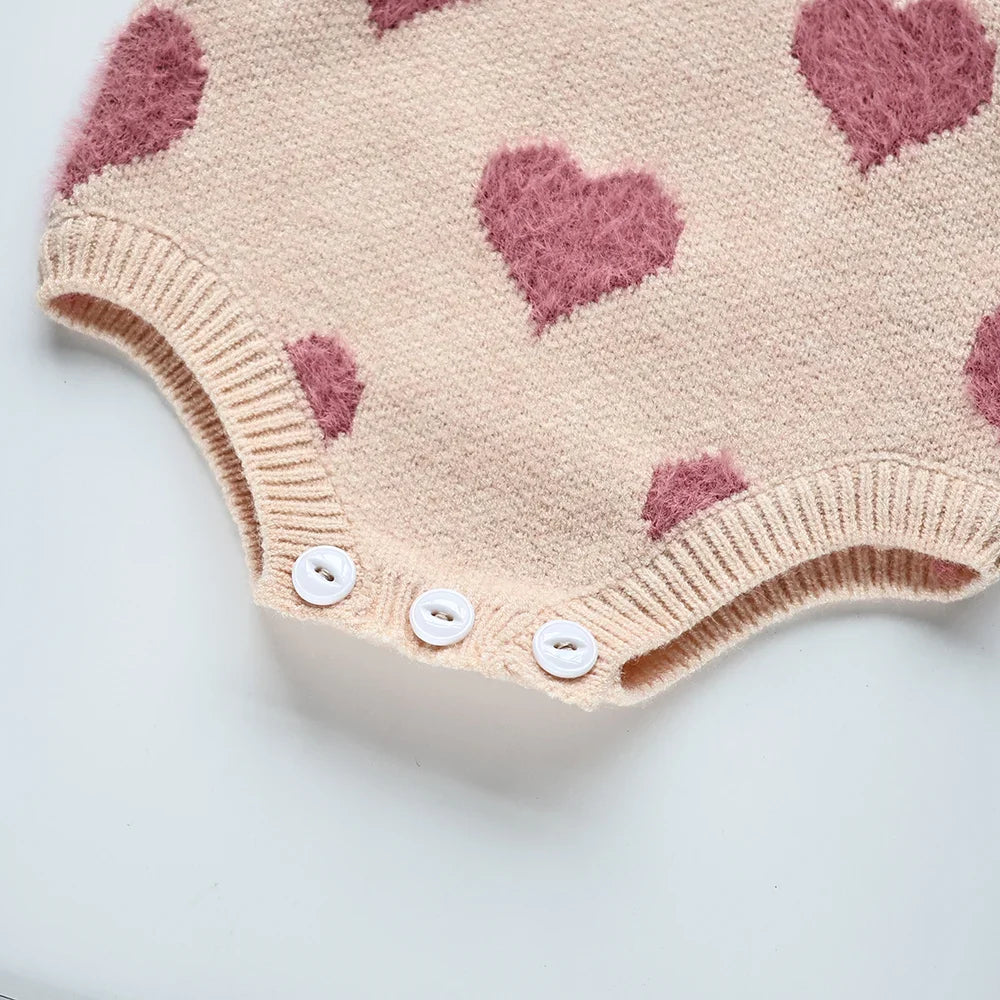 Heart Print 2 Piece Sweater Set