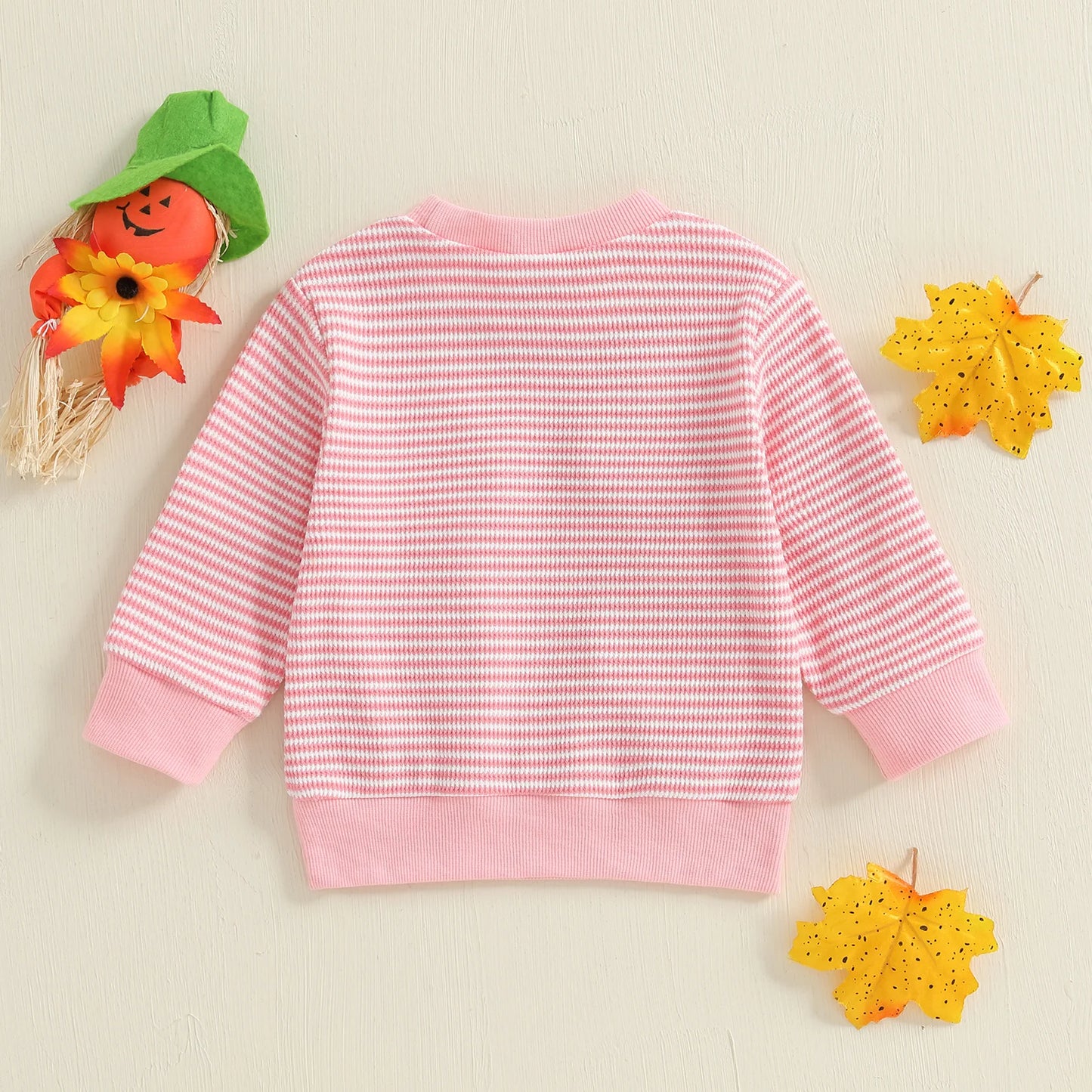 Baby Toddler Girls Boys Long Sleeve Crew Neck Ghost Pumpkin Striped Pullover Halloween Top Clothes