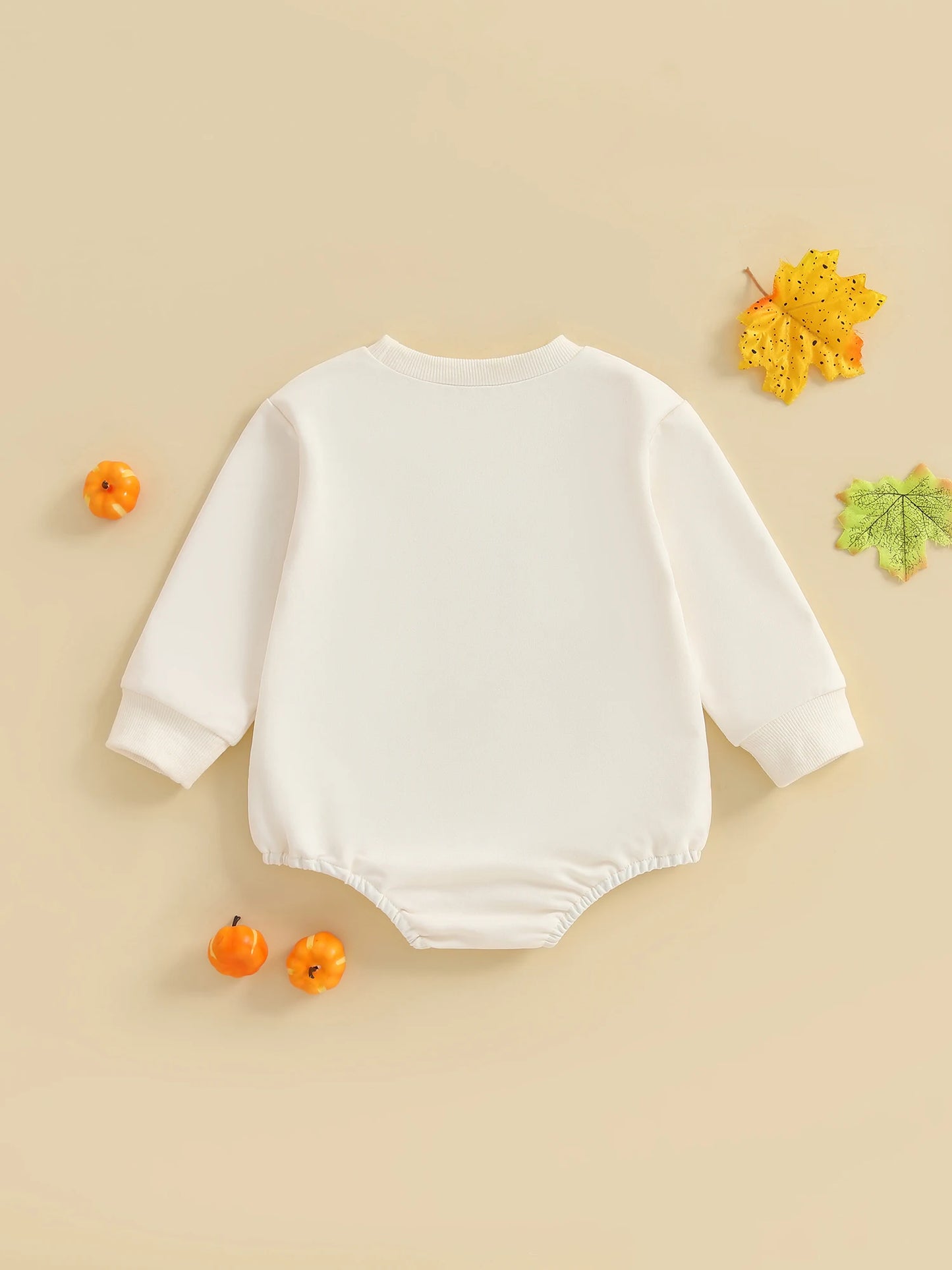 Baby Girls Boys Bubble Romper Halloween Clothes Pumpkin Print Long Sleeve Fall Bodysuit Jumpsuit