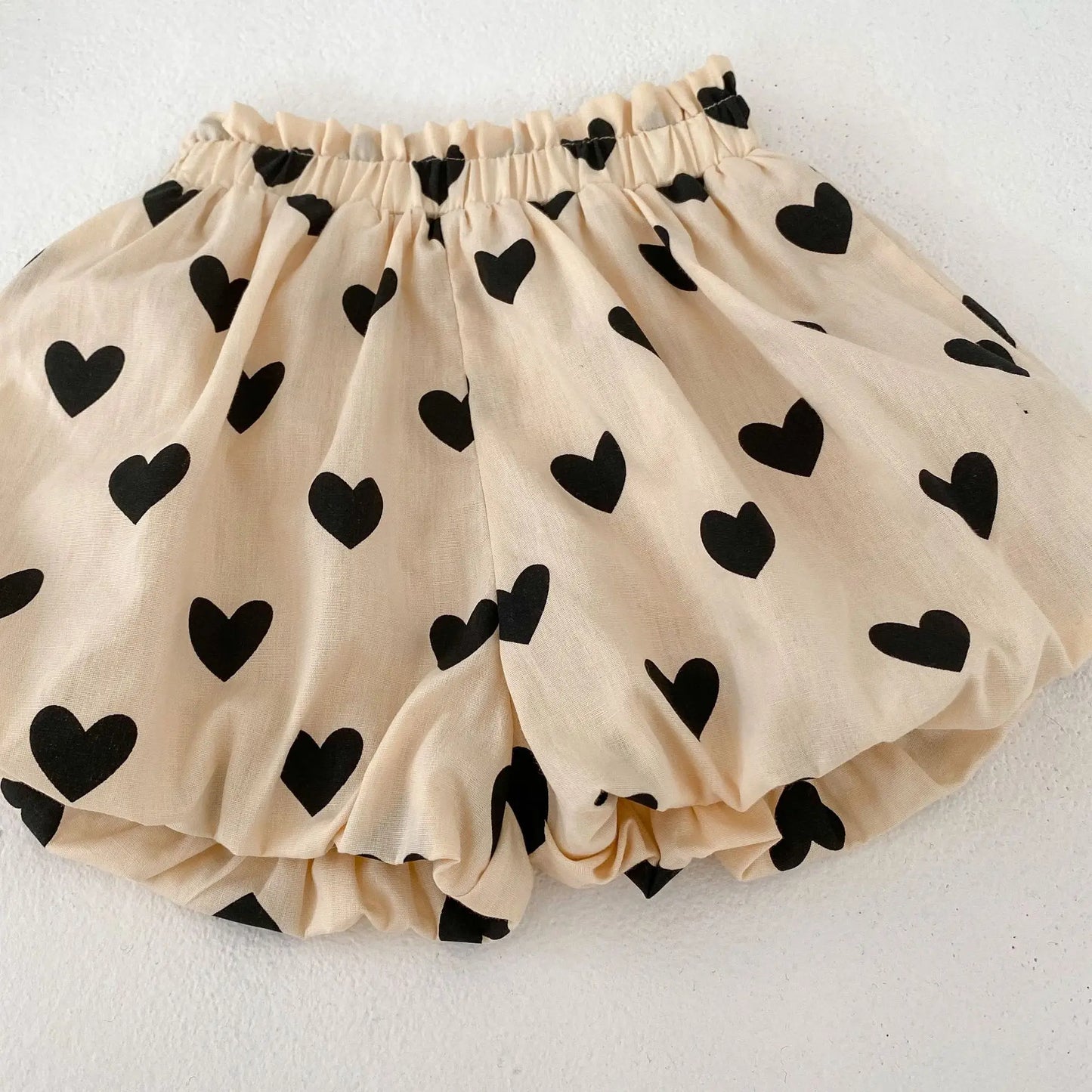 Double Layered Heart Print Tank and Shorts Set