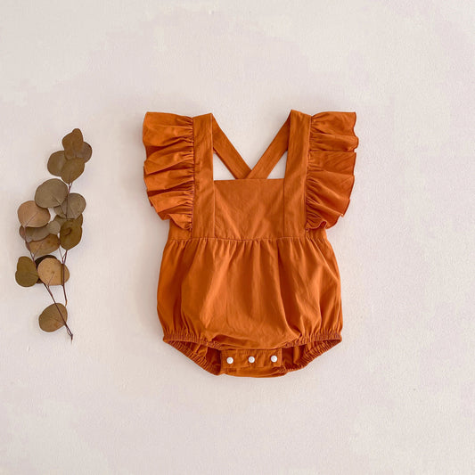 Frill Cross Back Romper