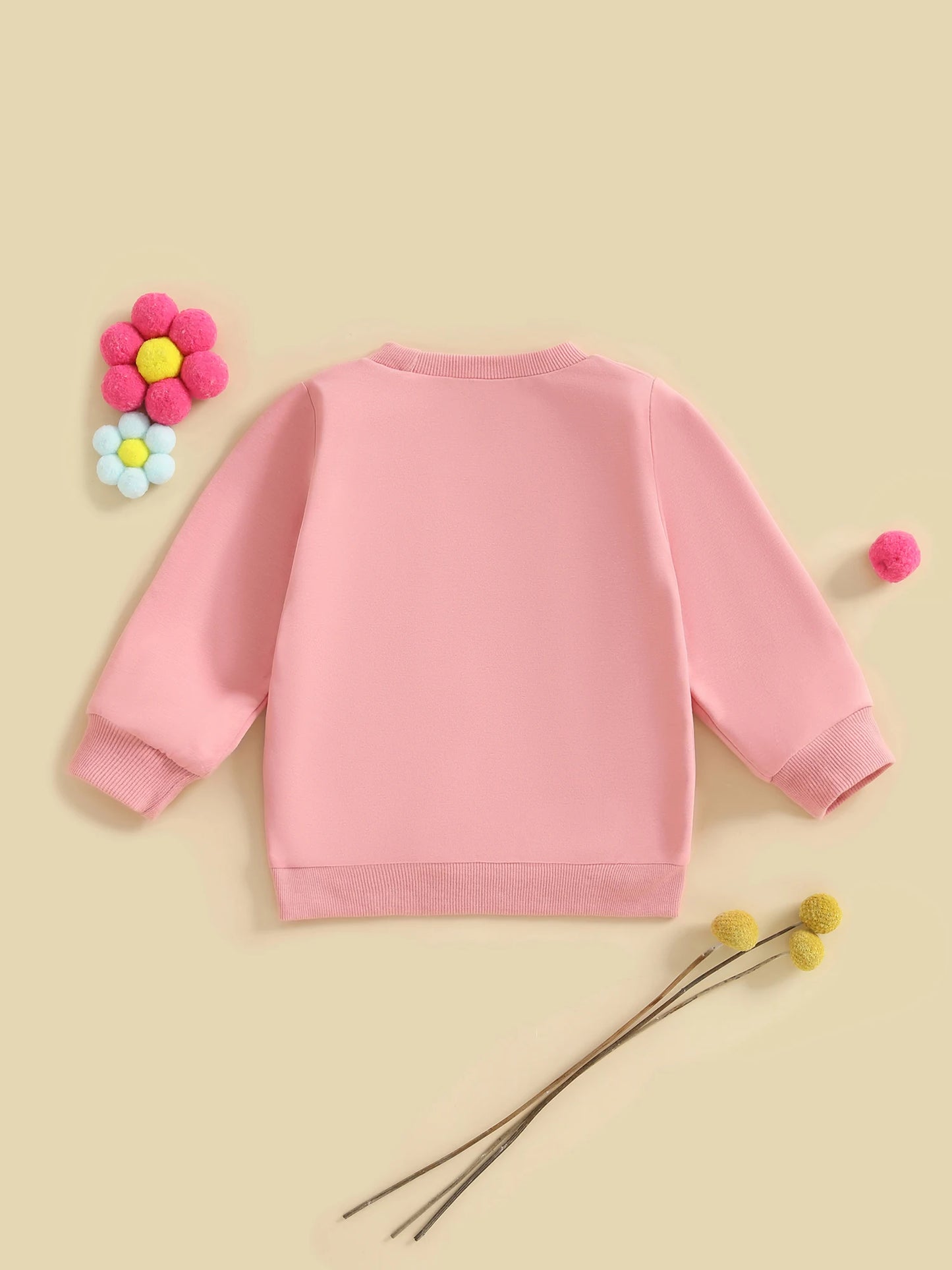 Baby Toddler Girls Long Sleeve Top Pom Pom Ball Bow Print Crewneck Pullover Winter Fall Clothes
