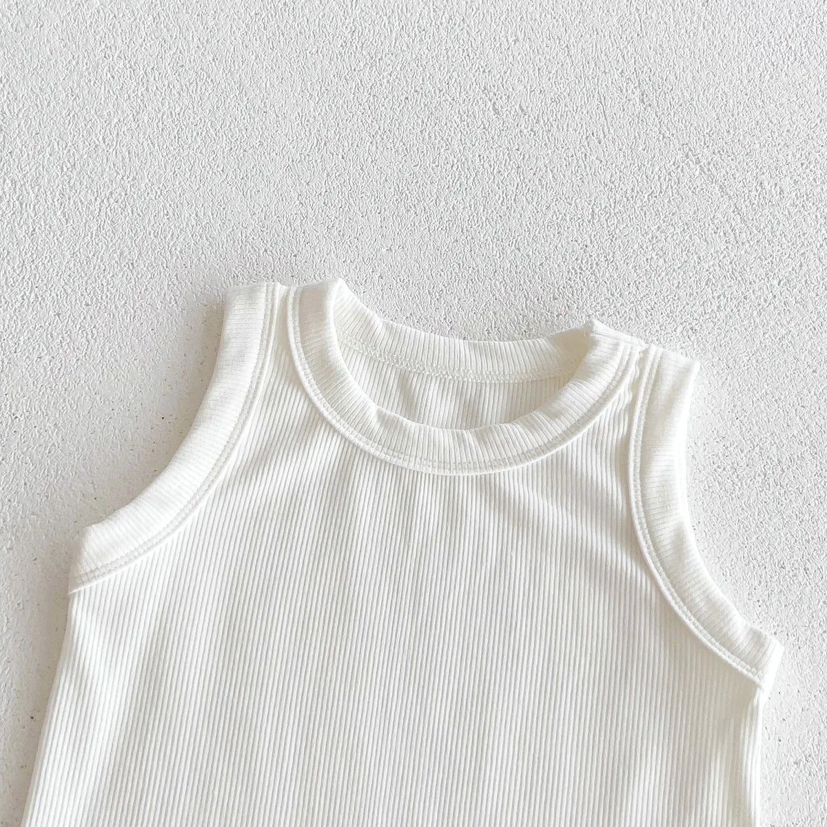 Solid Round Neck Bodysuit Romper