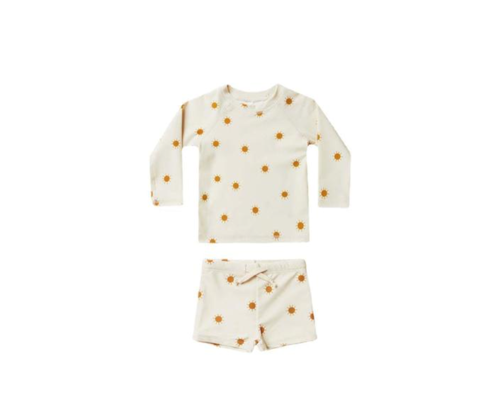 Long Sleeve Printed Swimwear Set