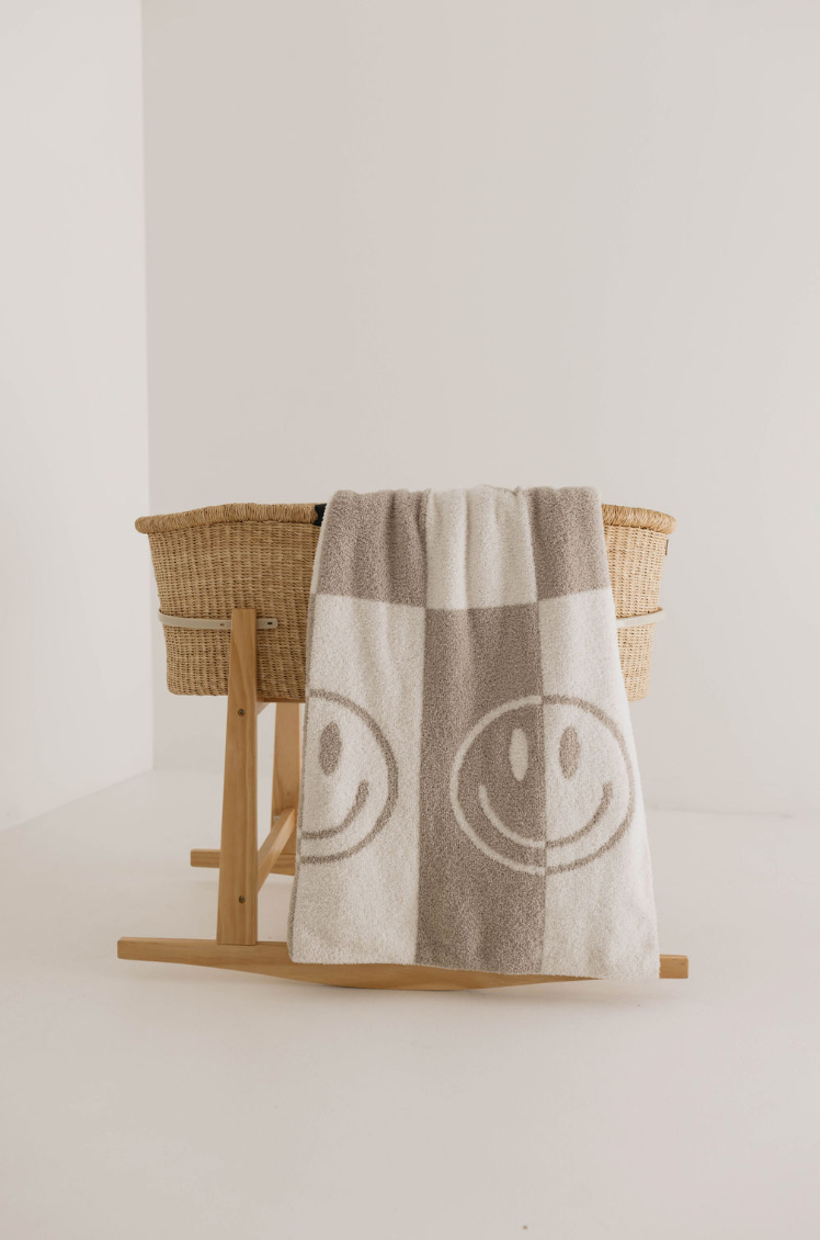 Plush Blanket | Smile Checkerboard