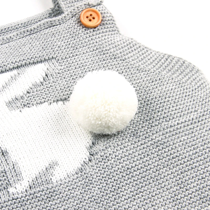 Puffy Rabbit knitted Bodysuit Romper