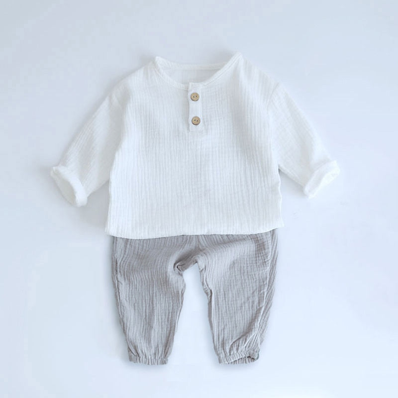 Muslin Linen Cotton Long Sleeve Set