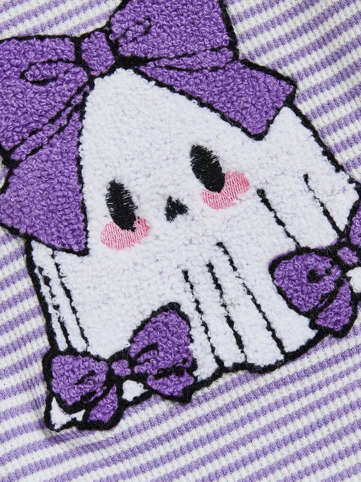 Baby Toddler Girls 2Pcs Pants Set Embroidery Ghost Long Sleeve Top with Striped Jogger Pants Halloween Clothes