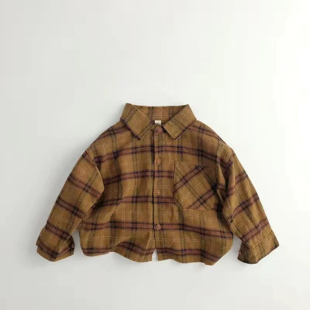 Boys Fall Plaid Shirt