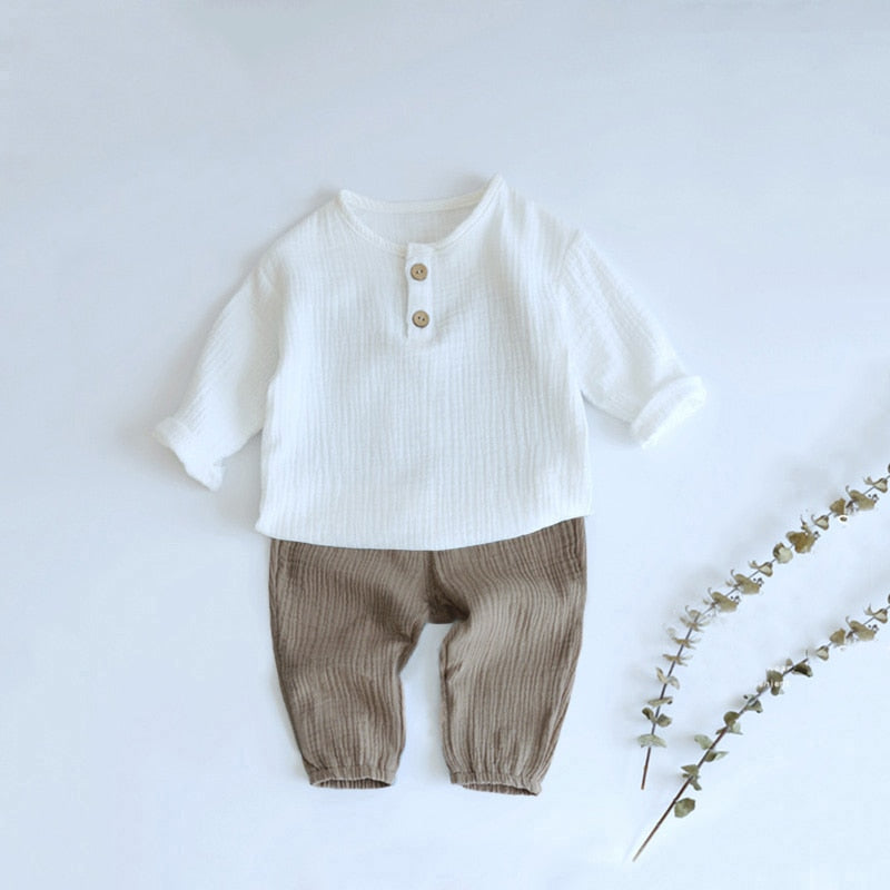 Muslin Linen Cotton Long Sleeve Set