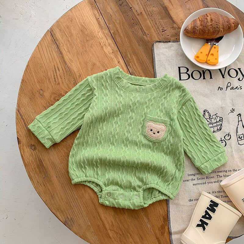 Long Sleeve Boys One Piece Bodysuit Romper