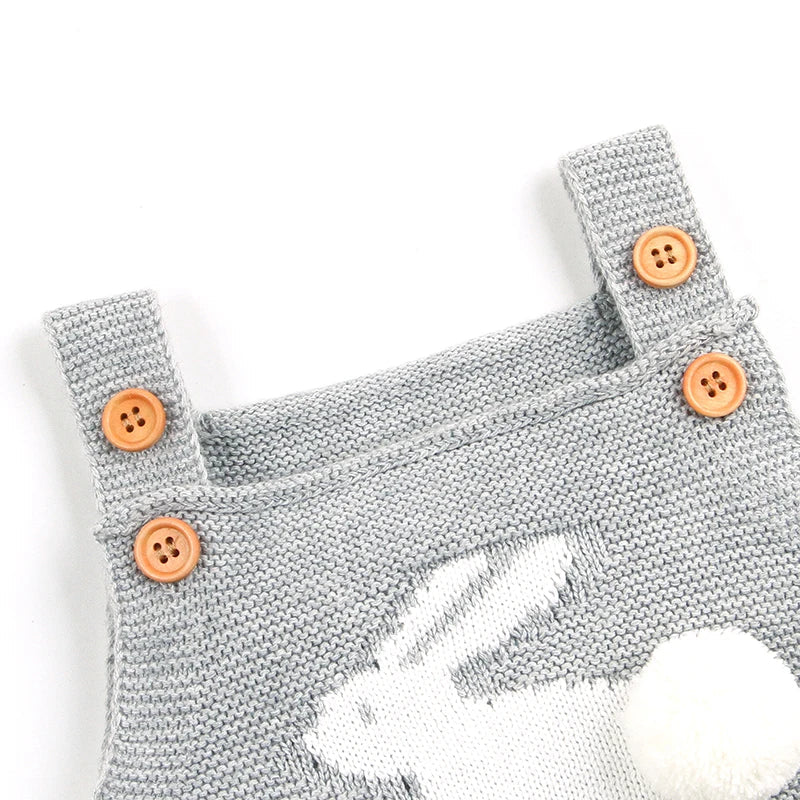Puffy Rabbit knitted Bodysuit Romper