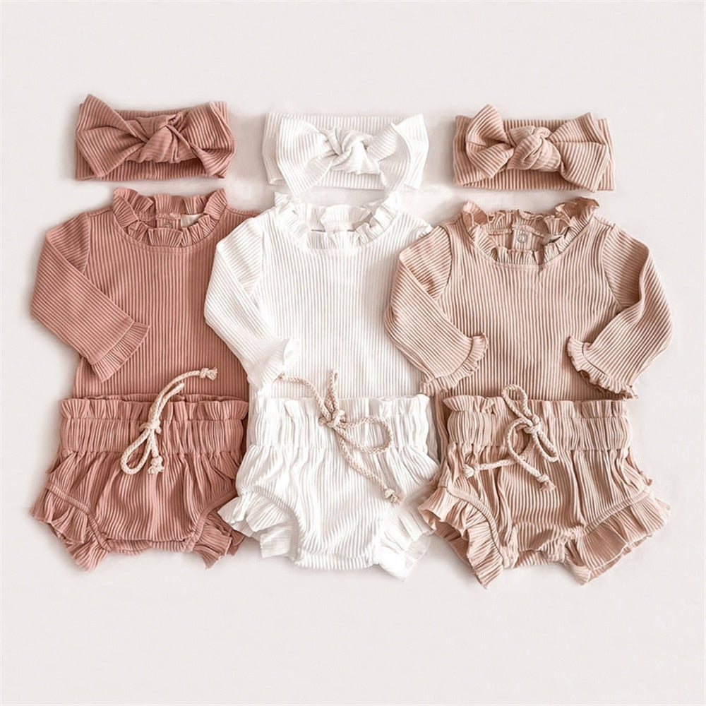 Ruffle Romper Shorts Set