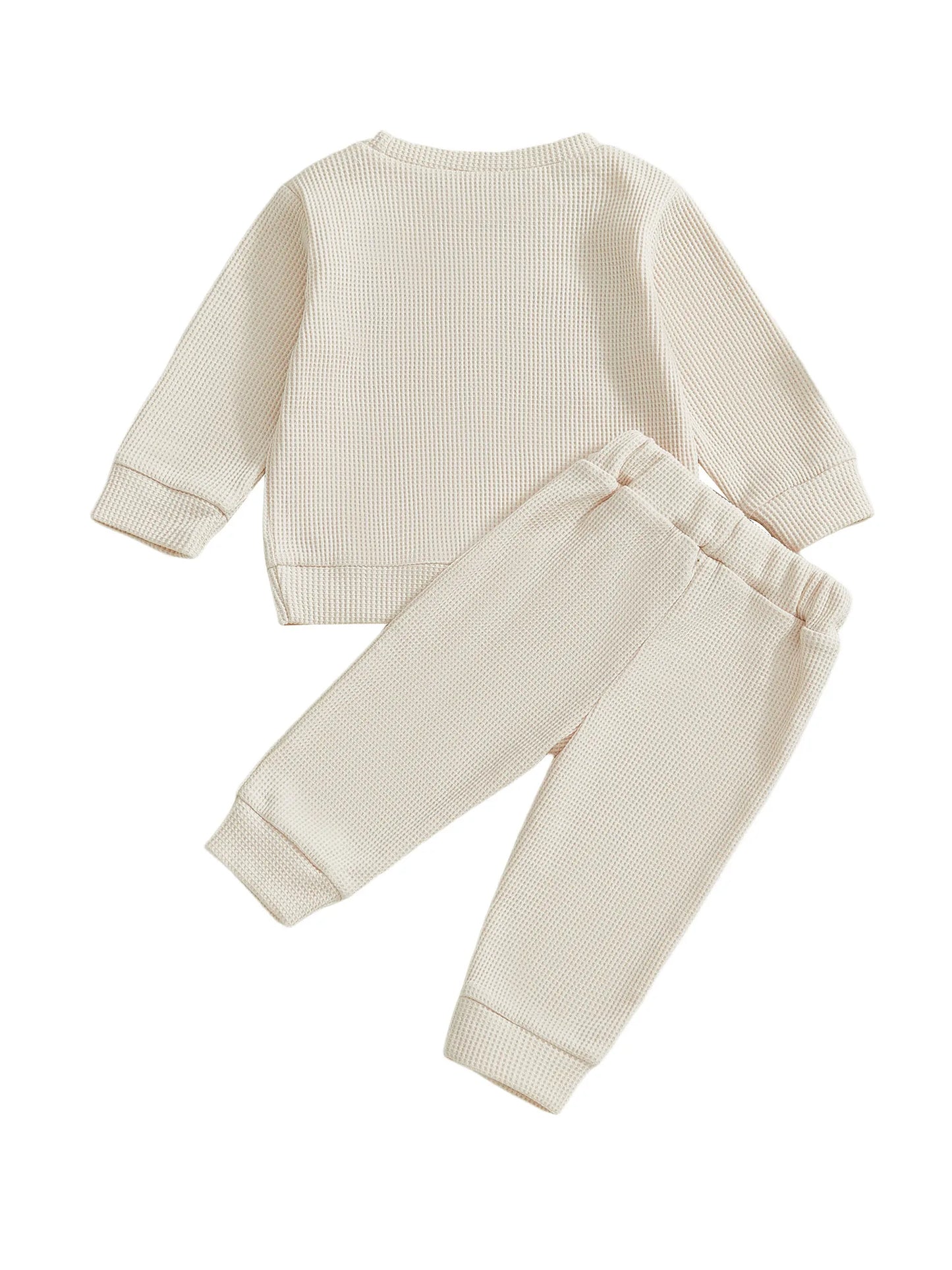 Baby Toddler Boy s2Pcs Little Turkey Thanksgiving Outfit Turkey Letter Embroidery Long Sleeve Pullover Top Elastic Waist Solid Pants Jogger Set