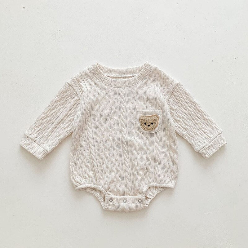 Long Sleeve Boys One Piece Bodysuit Romper