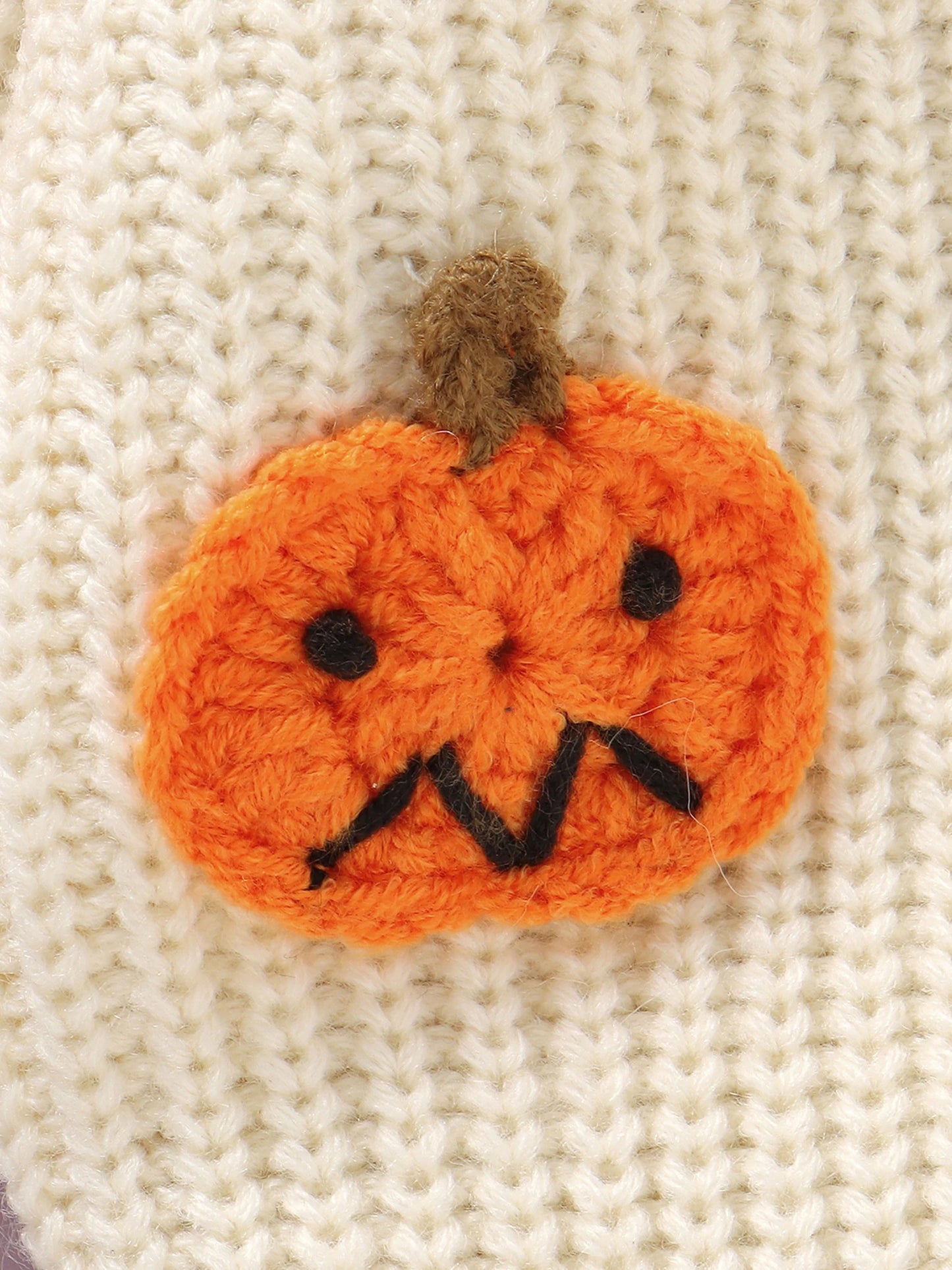 Baby Toddler Boys Girls Knit Cardigan Cute Halloween Pumpkin Embroidery Fall V Neck Long Sleeve Button Up Sweater Top