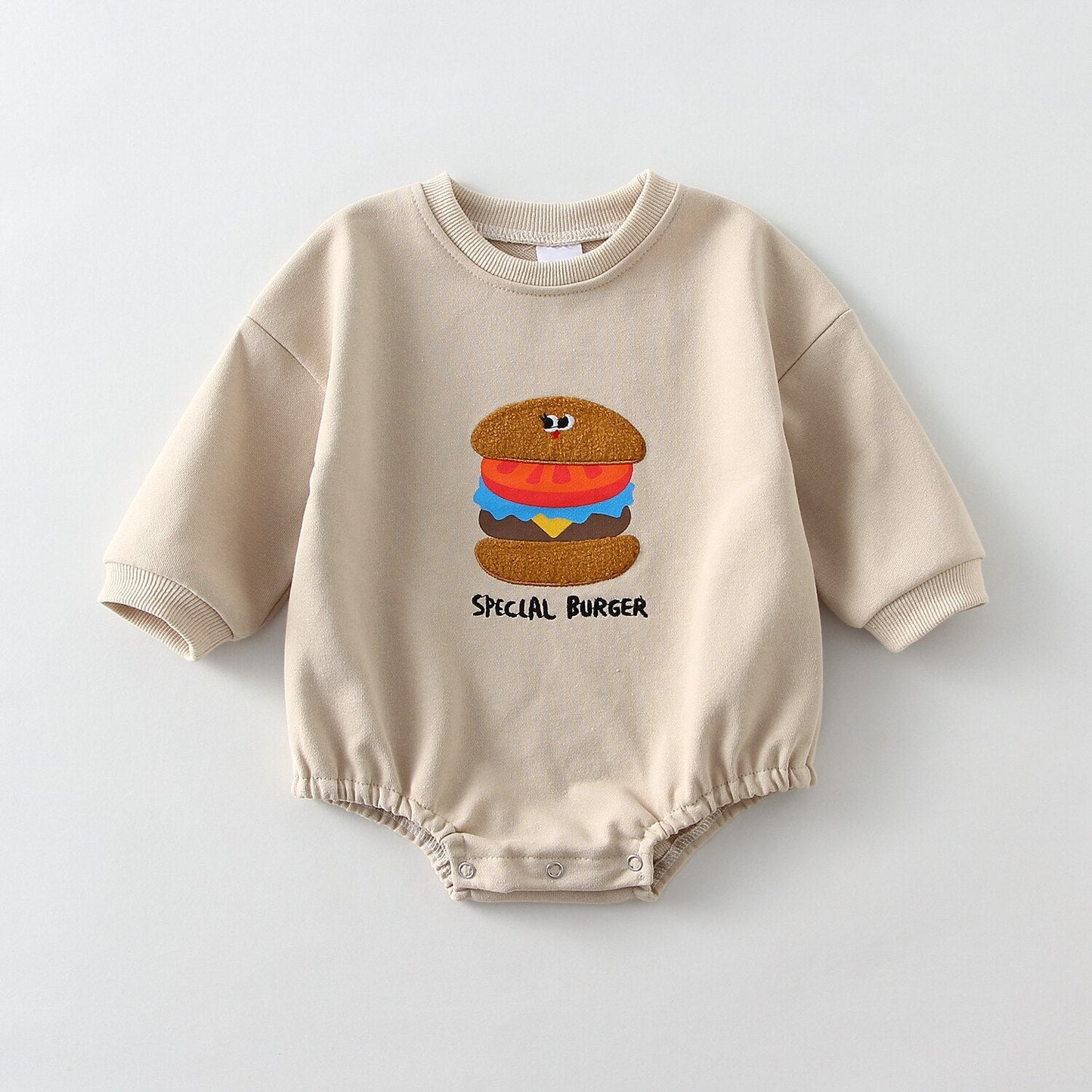 Long Sleeve Cartoon Embroidered Overalls Bodysuits Romper