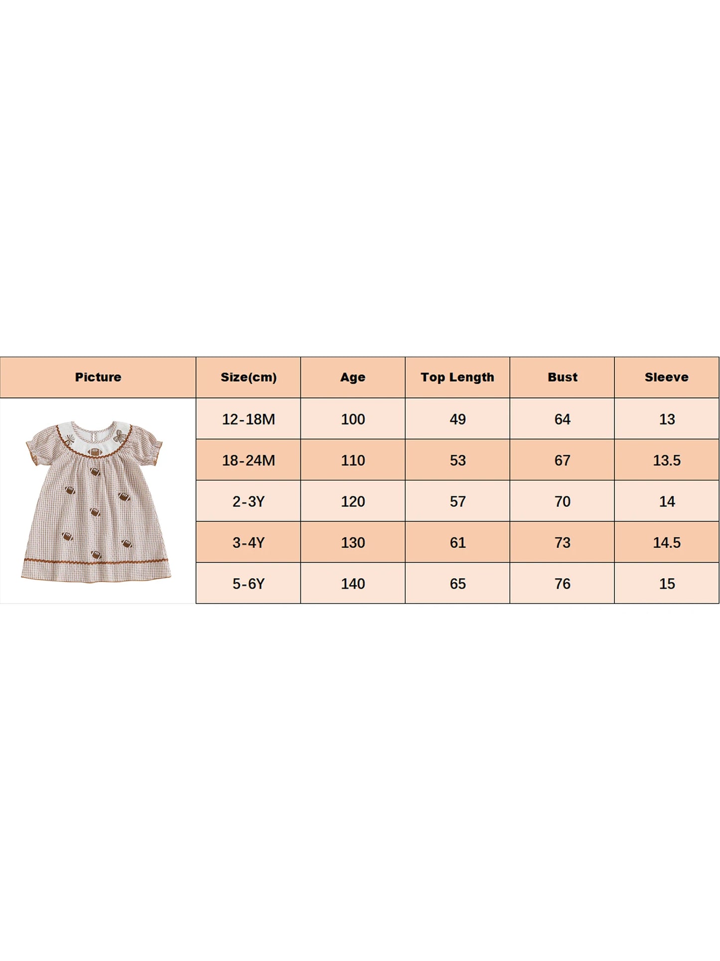 Toddler Kids Girl Dress Loose Fit Football Embroidered Plaid Crew Neck Short Sleeve Dress Summer Fall