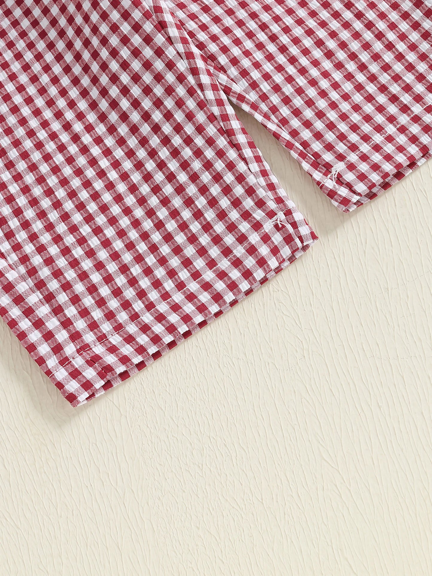 Baby Toddler Girls Boys 2Pcs Christmas Outfit Dog Embroidered Crew Neck Long Sleeve Top and Plaid Pants Set