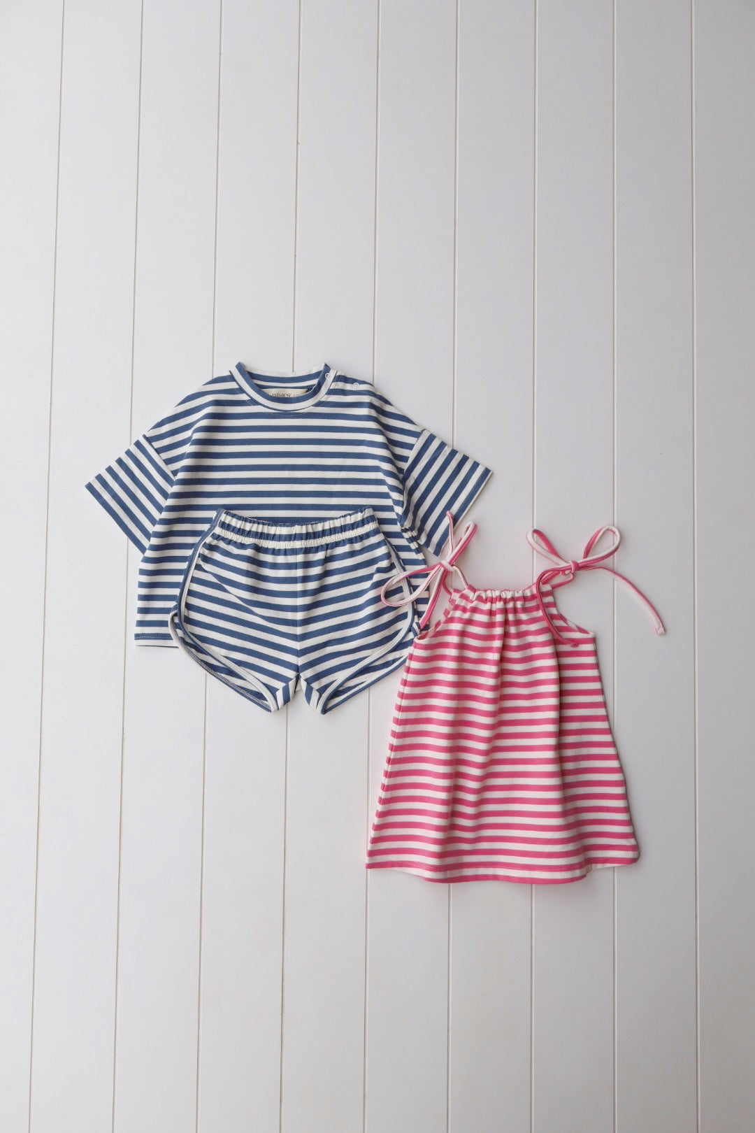 Euro Stripe Short Set