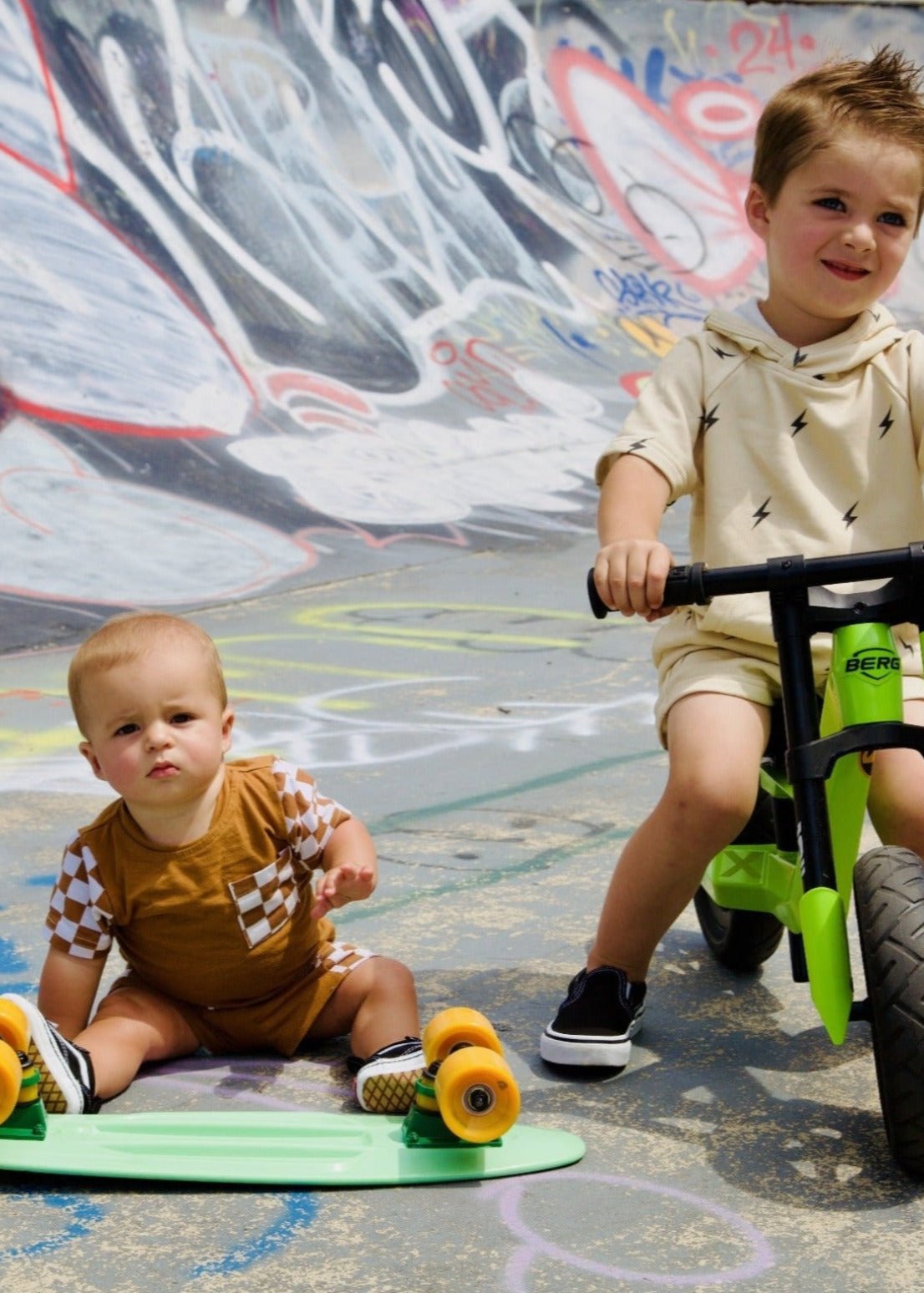 Cole Set | Brown Checkered Outfit