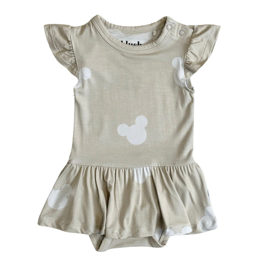 Sad Beige Mouse - Bodysuit Romper Dress