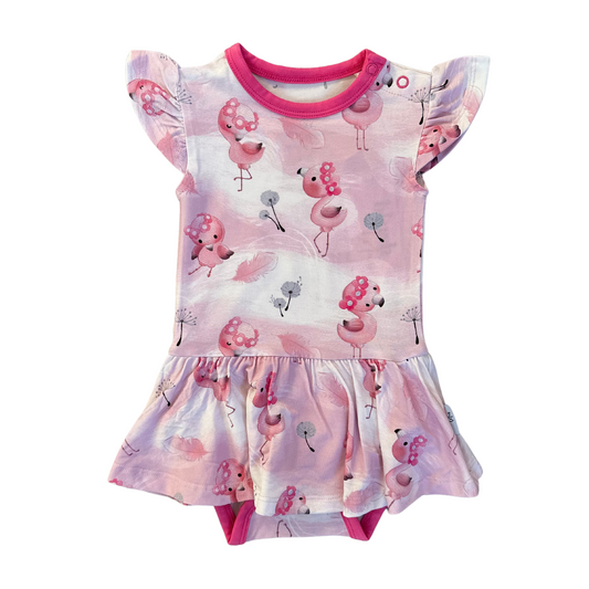 Let’s Flamingle - Bodysuit Romper Dress