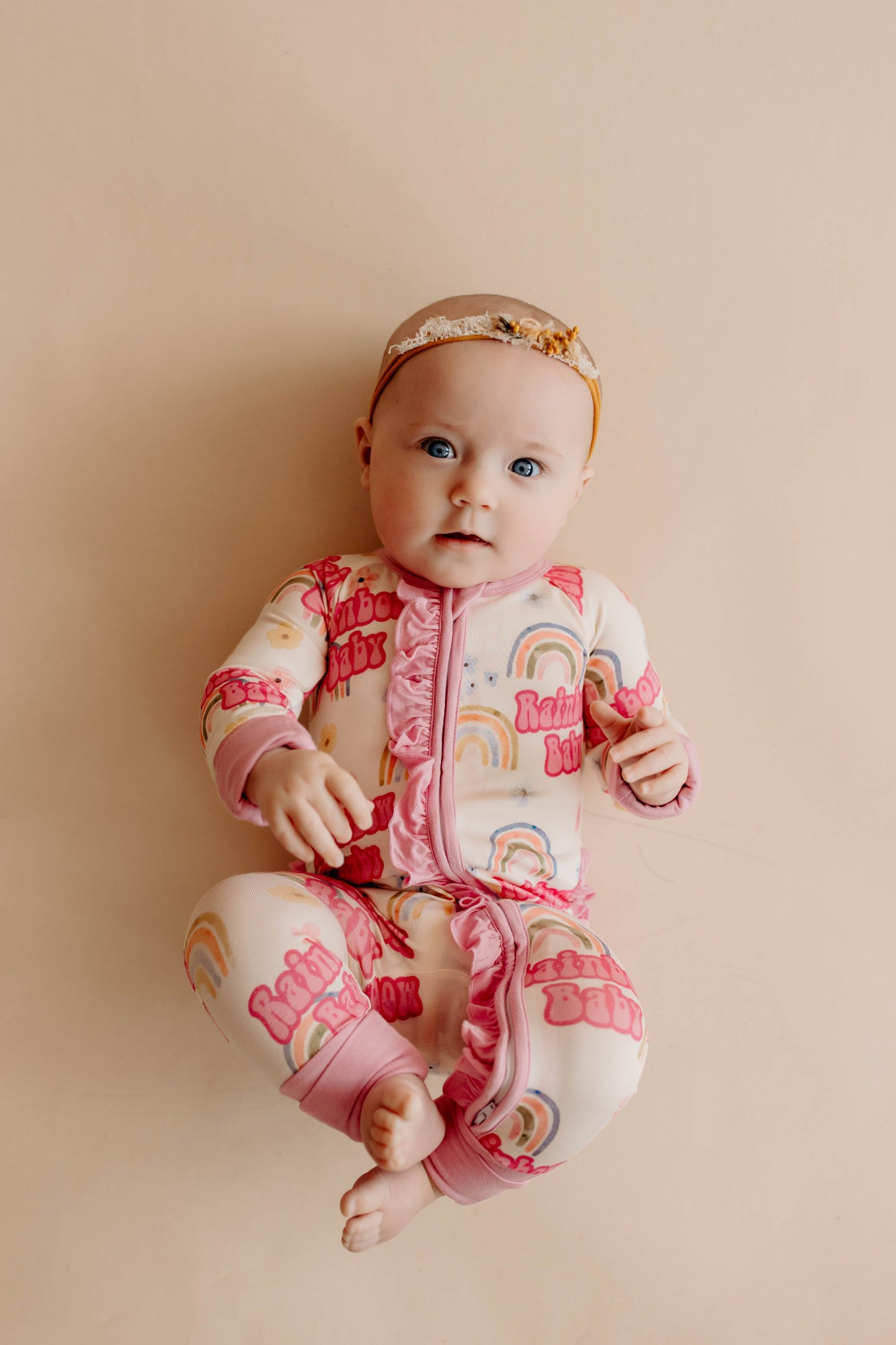 Rainbow Baby Hope Convertible Sleeper Zipper Romper