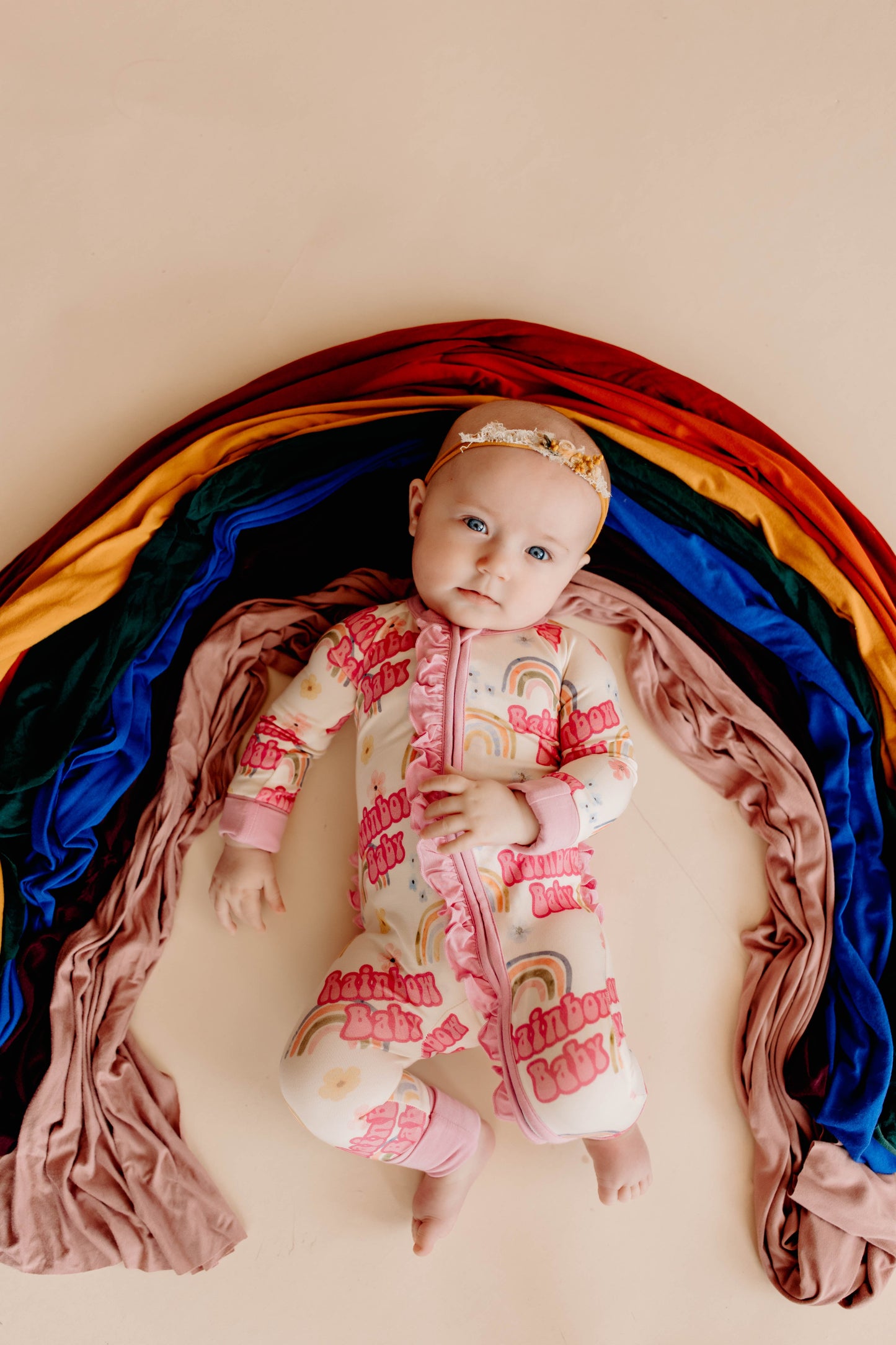 Rainbow Baby Hope Convertible Sleeper Zipper Romper