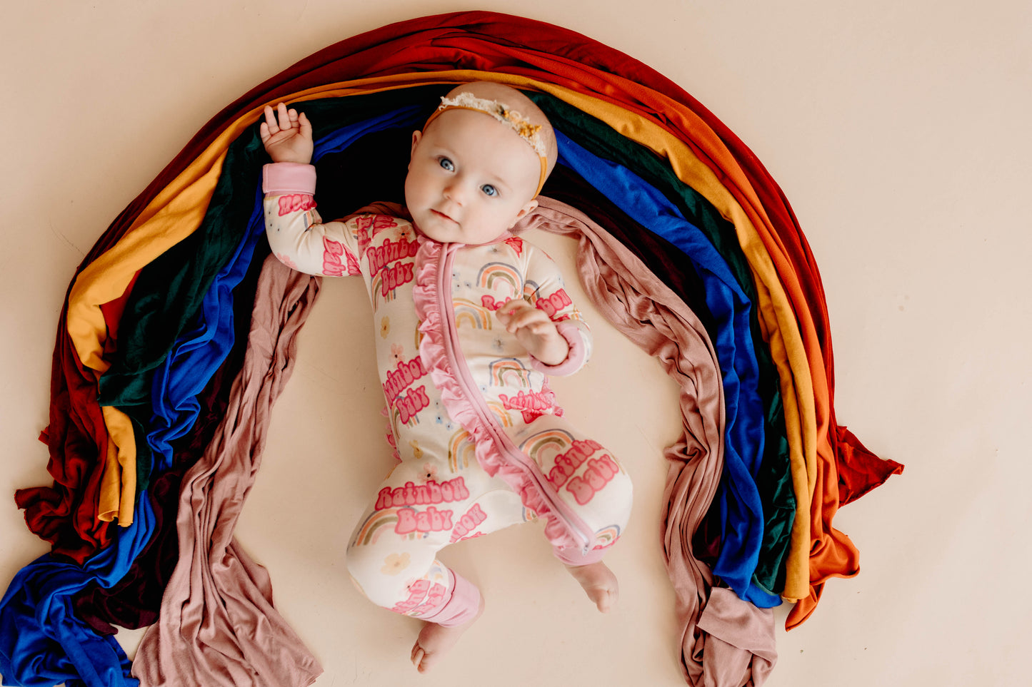 Rainbow Baby Hope Convertible Sleeper Zipper Romper
