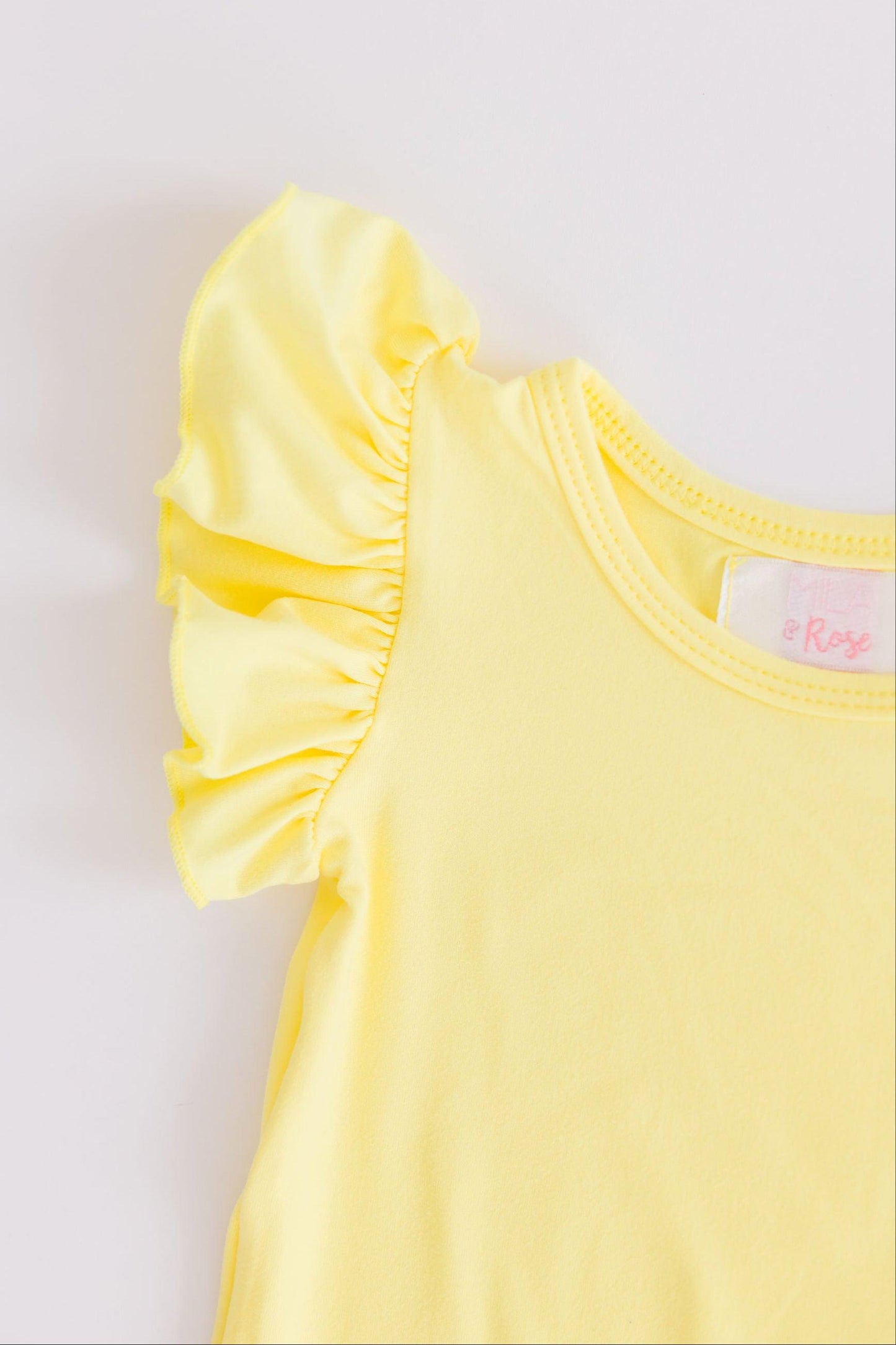 Yellow S/S Flutter Bodysuit Romper