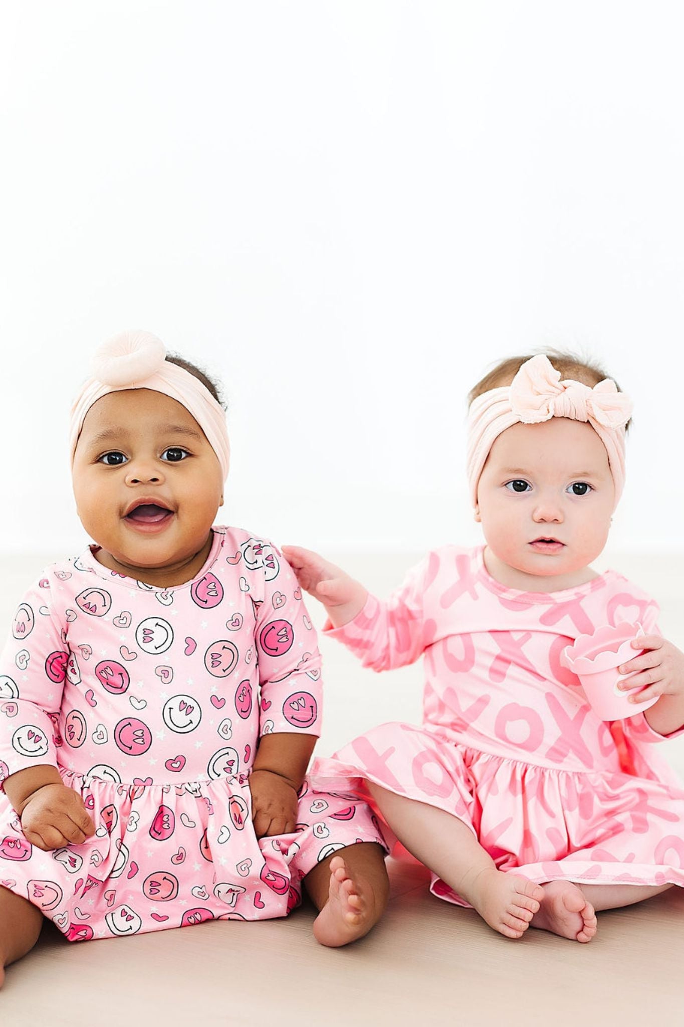 You Make Me Happy 3/4 Sleeve Twirl Bodysuit Romper