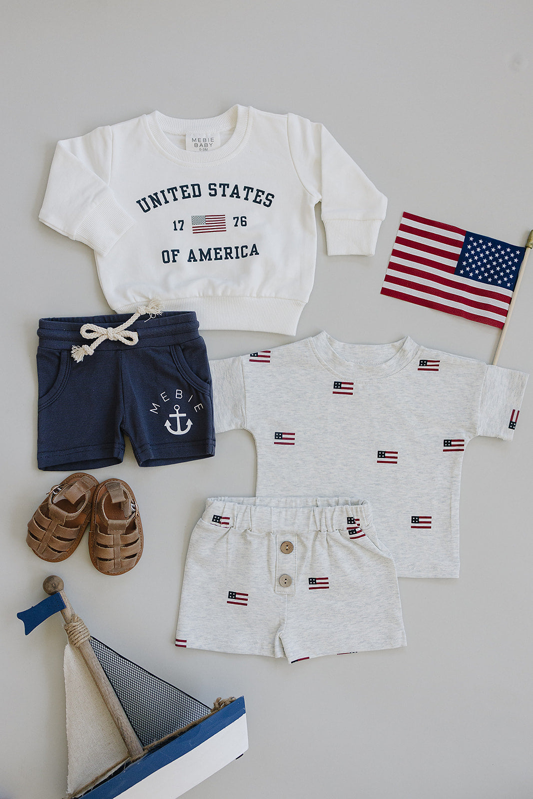 Flag Button Short Set